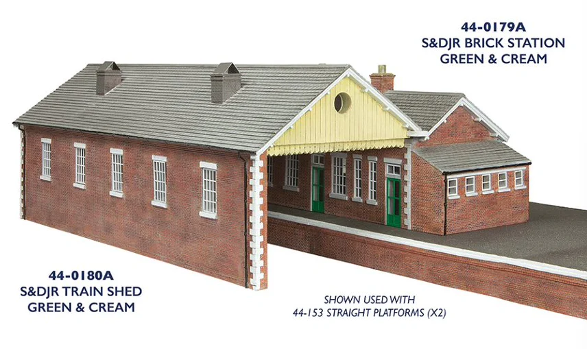 44-0179A S&DJR Brick Station Green and Cream - Image 2