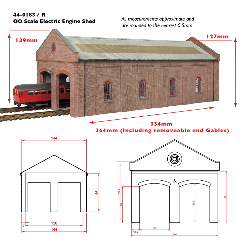 44-0183R Electric Train Depot Red - Image 3