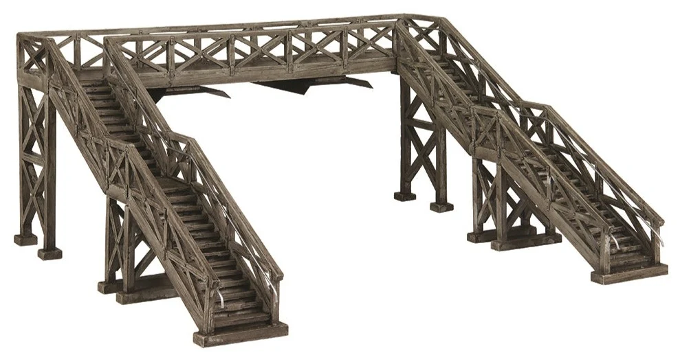 44-0196A Narrow Gauge (OO9) Wooden Footbridge - Natural Wood
