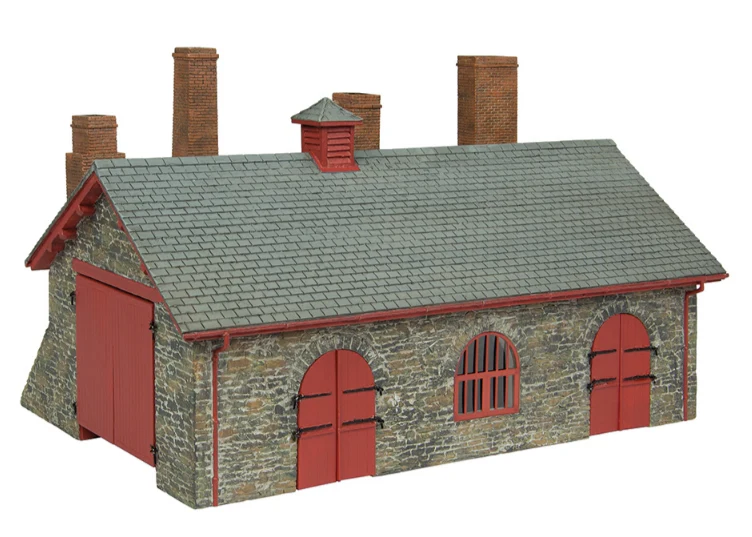 44-0198R Narrow Gauge Blacksmith's and Wagon Workshop Red