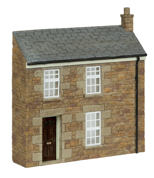 44-0219B Low Relief Stone Terrace Left Hand Door Brown