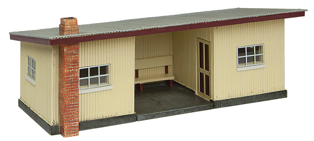 47-0160B Narrow Gauge (NG7) Corrugated Station Brown & Cream