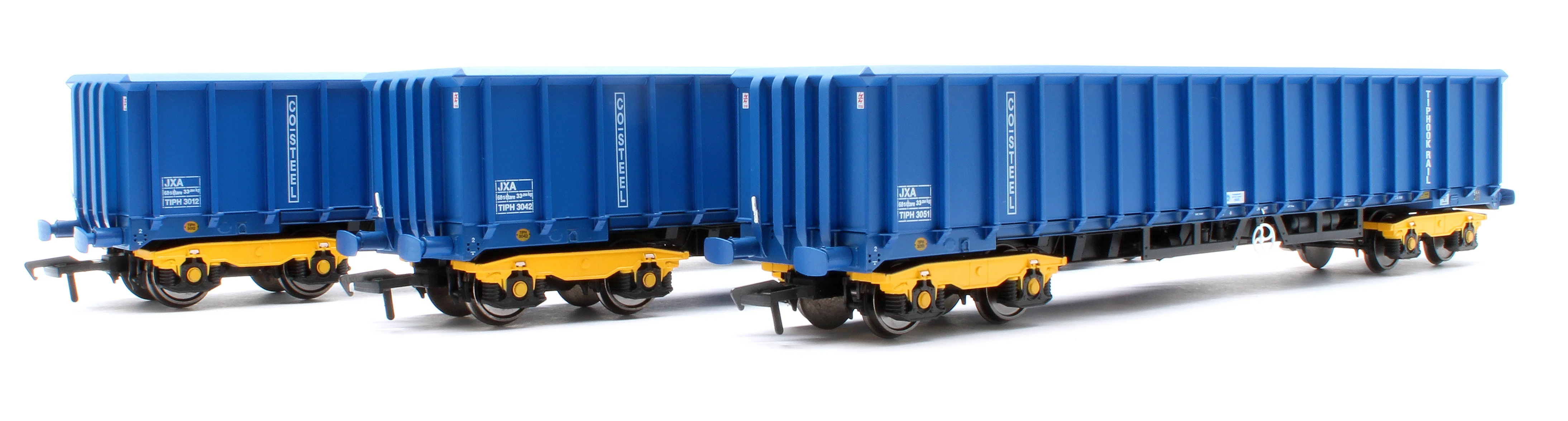 JXA01 TP(A) Set of 3 JXA Bogie Scrap Wagons TIPH Blue As Converted 1995 No.3012/3042/3051 - Image 2