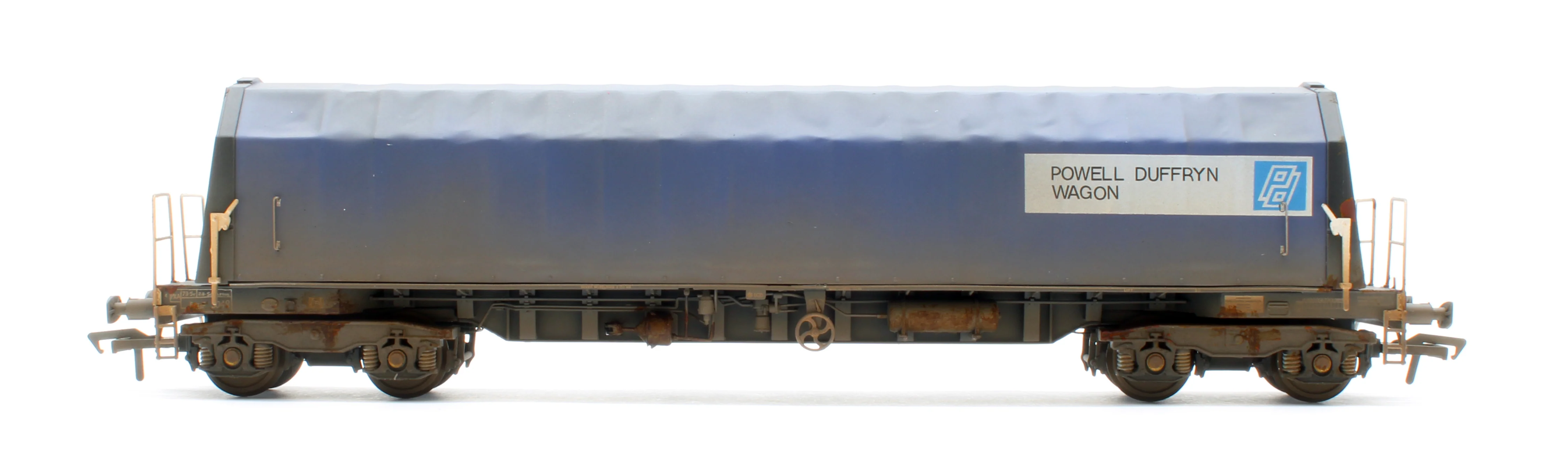 PXA01 TP(A)W Bespoke Weathered Set of 3 PXA Steel Coil Carrier PD Blue As Built 1988 No.3024/3037/3048 - Image 10