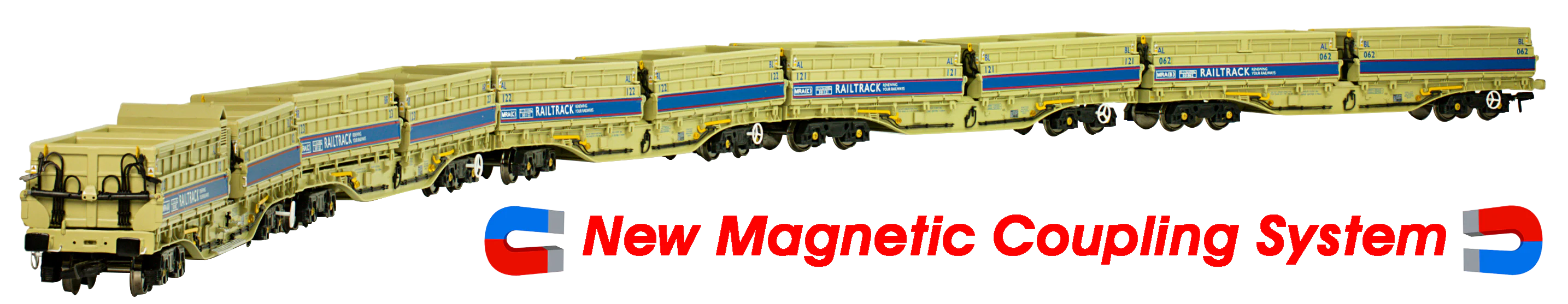 4F-075-005 Set of 5 MRA Side Tipping Ballast Wagon Network Rail Yellow - Image 7