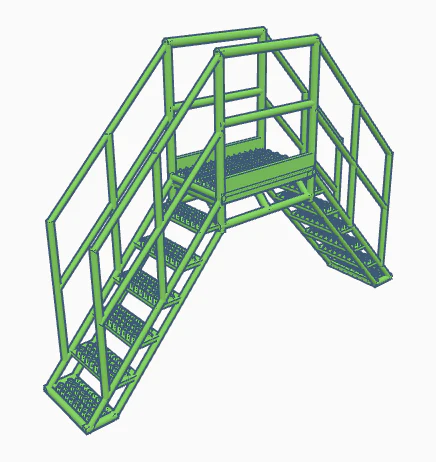 BSUOSINDGRN Small Up Over Steps - Industrial Green
