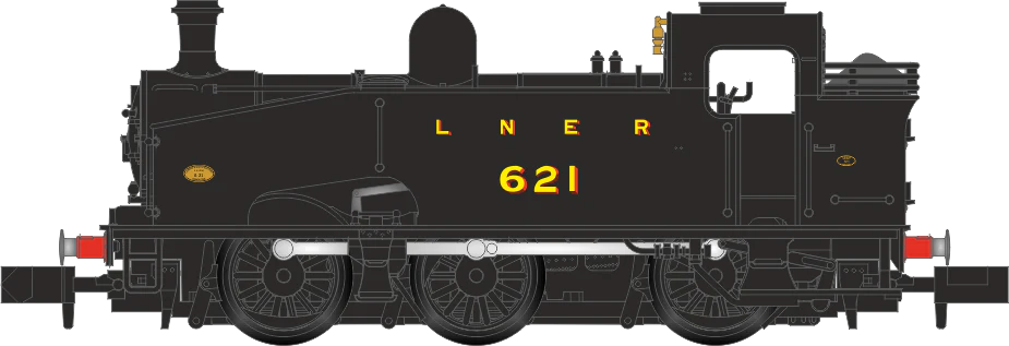 S2102-02 Class J50 LNER Black (Unlined) 0-6-0 Tank Locomotive No.621 - Image 12