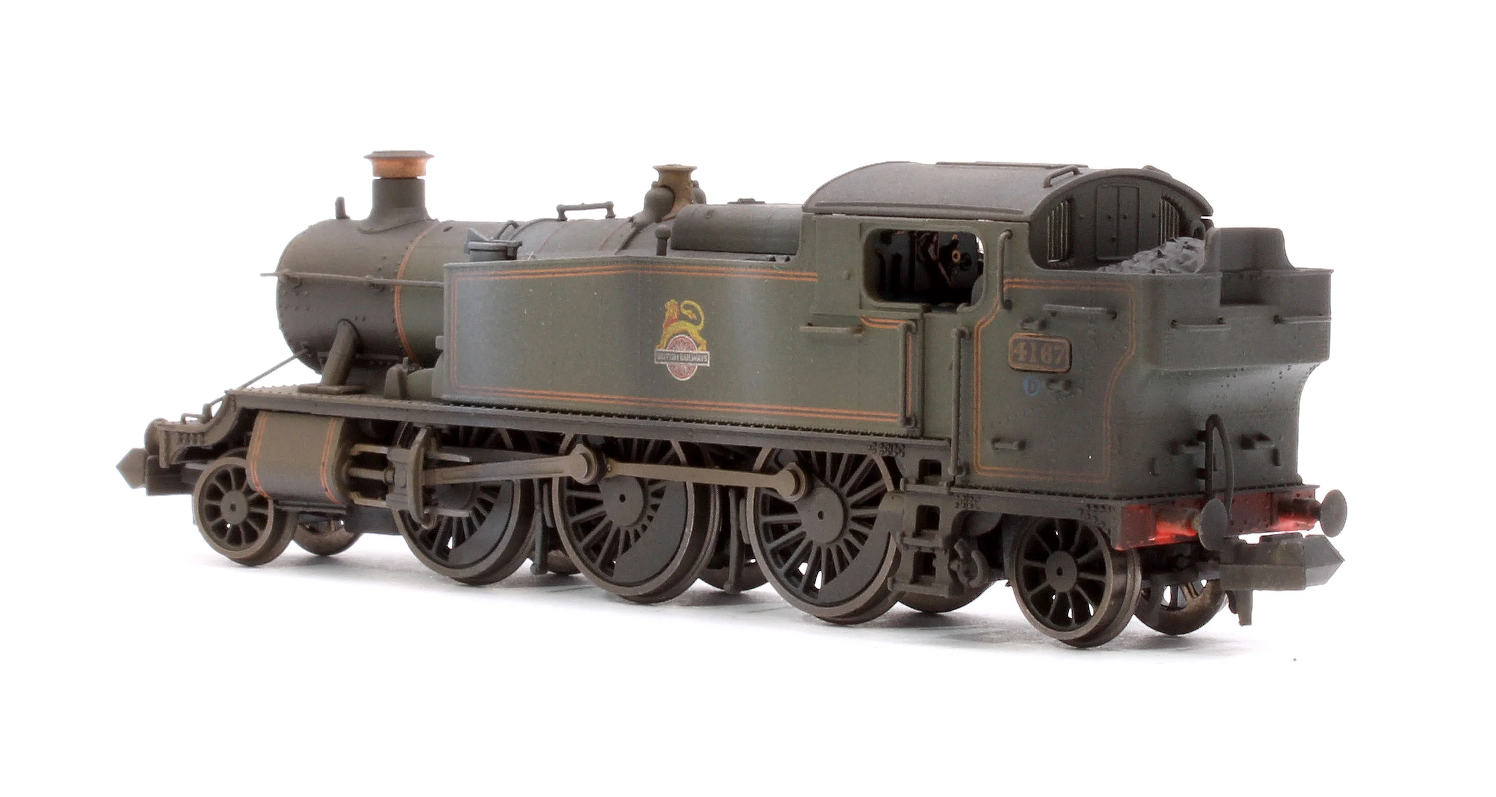 S2103-05W Custom Weathered Class 5101 Large Prairie British Railways BR Lined Green (Early Crest) 2-6-2 Tank Locomotive No.4167 - Image 2