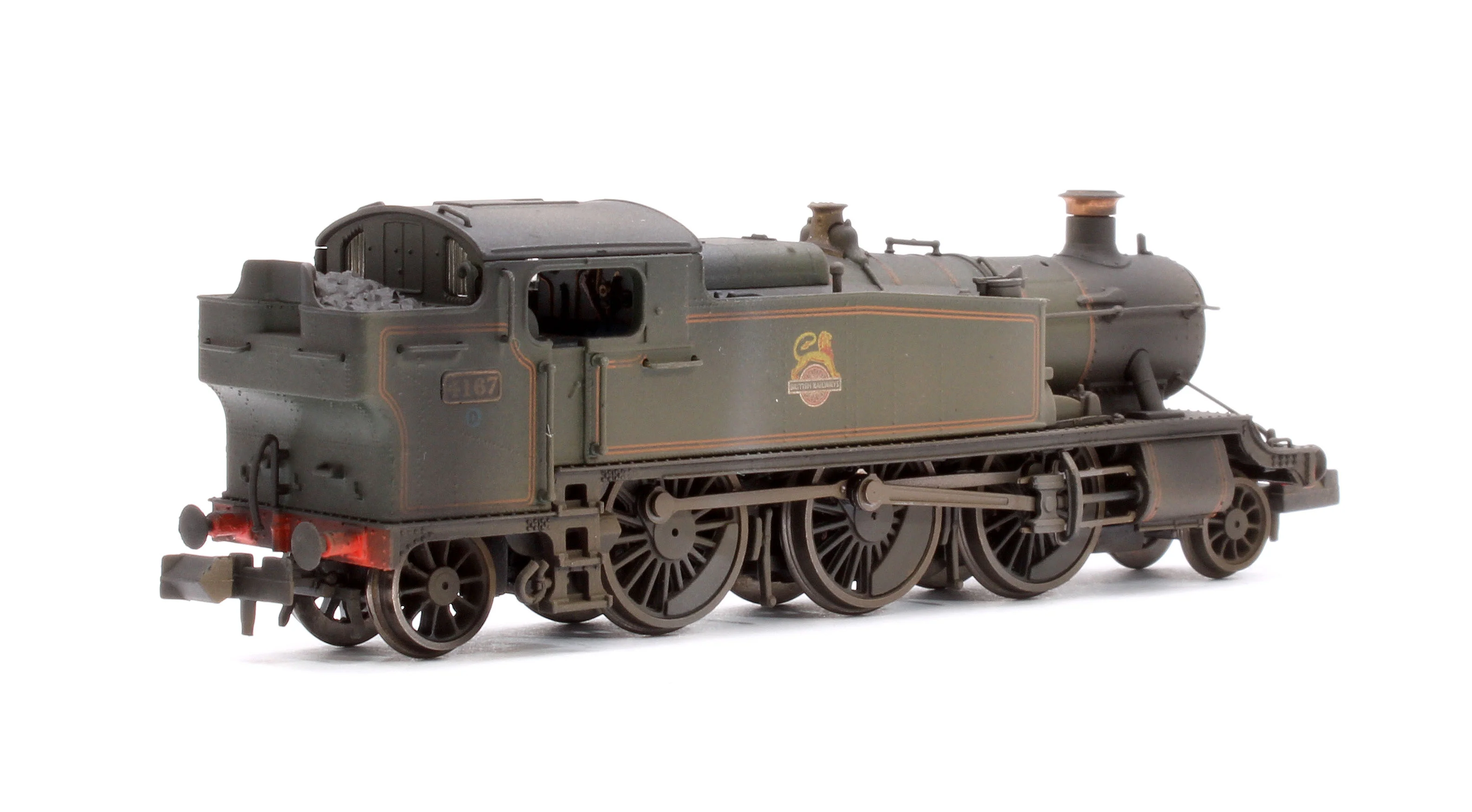 S2103-05W Custom Weathered Class 5101 Large Prairie British Railways BR Lined Green (Early Crest) 2-6-2 Tank Locomotive No.4167 - Image 3