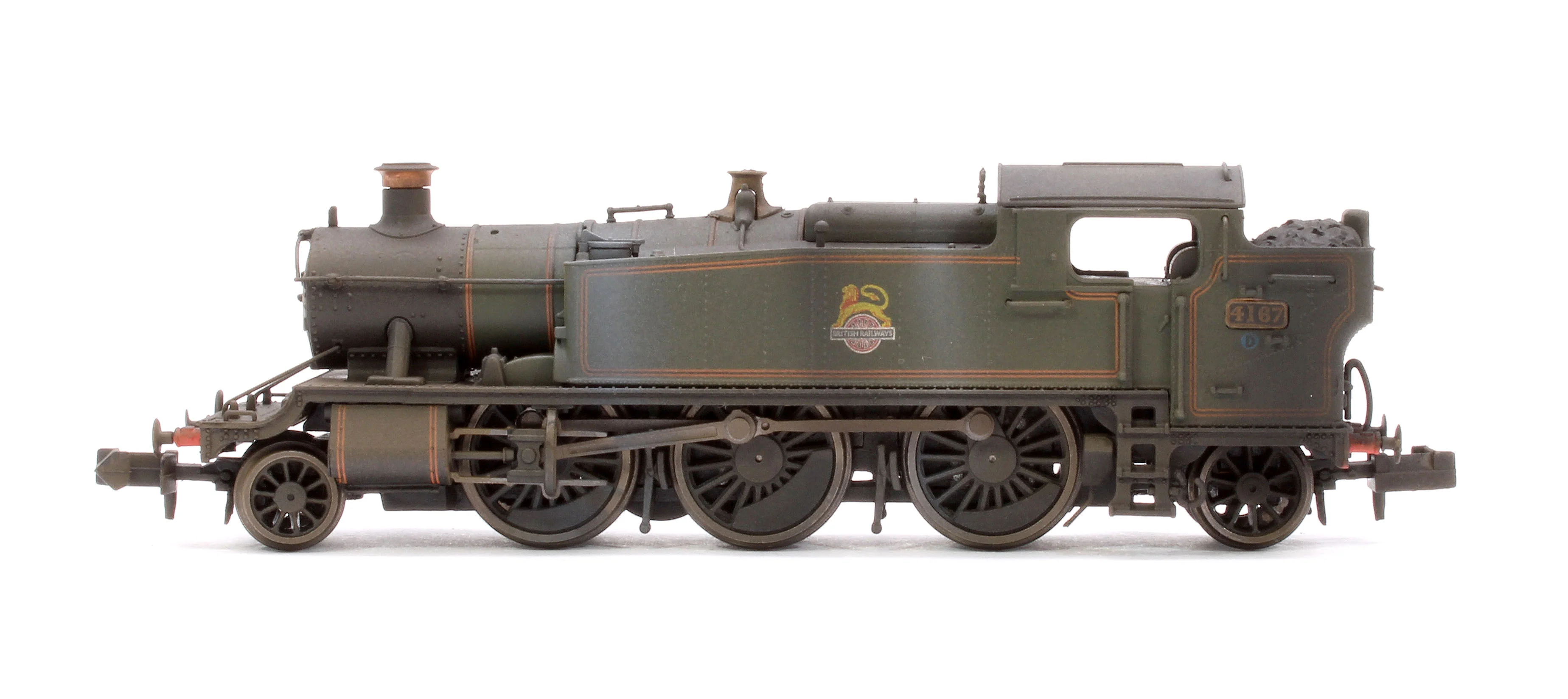 S2103-05W Custom Weathered Class 5101 Large Prairie British Railways BR Lined Green (Early Crest) 2-6-2 Tank Locomotive No.4167 - Image 5
