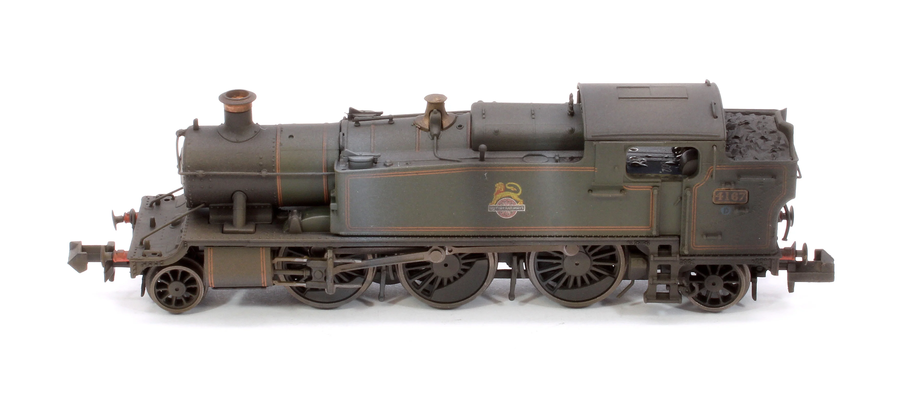 S2103-05W Custom Weathered Class 5101 Large Prairie British Railways BR Lined Green (Early Crest) 2-6-2 Tank Locomotive No.4167 - Image 9