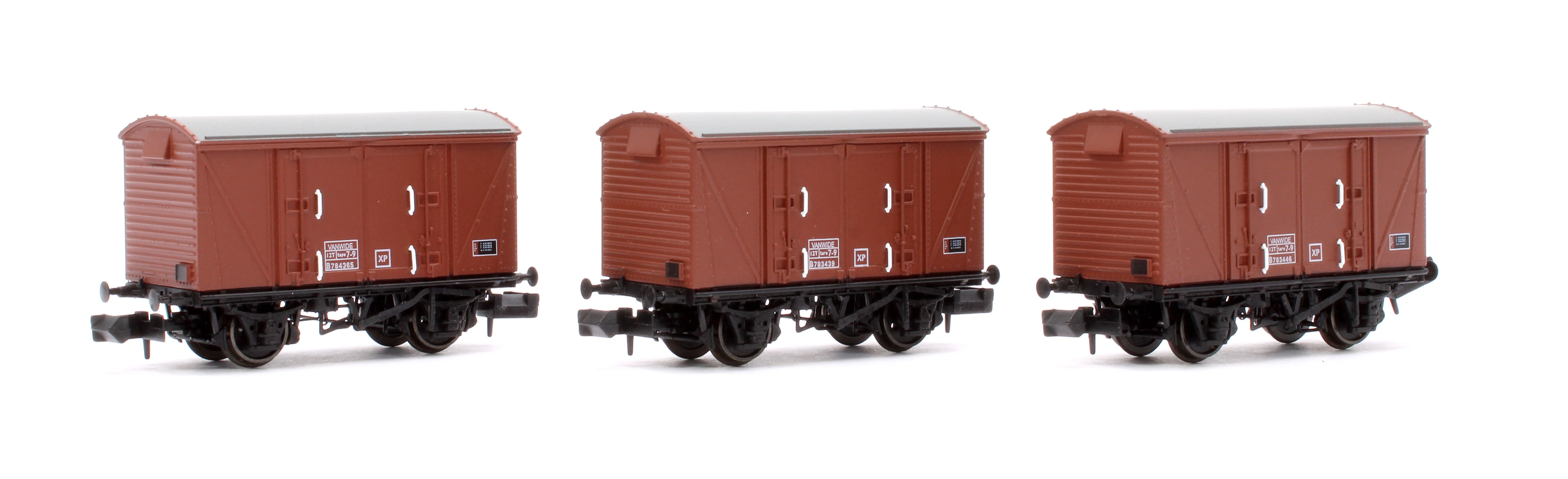 S2301-03 Set of 3 BR 12T Vanwide Ventilated Vans, BR Bauxite (Late)