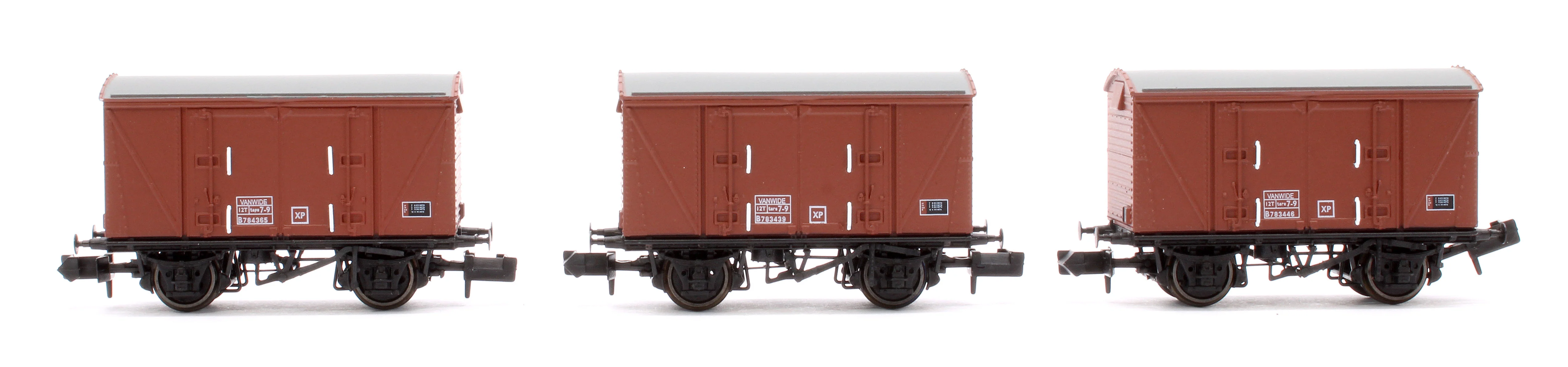 S2301-03 Set of 3 BR 12T Vanwide Ventilated Vans, BR Bauxite (Late) - Image 2