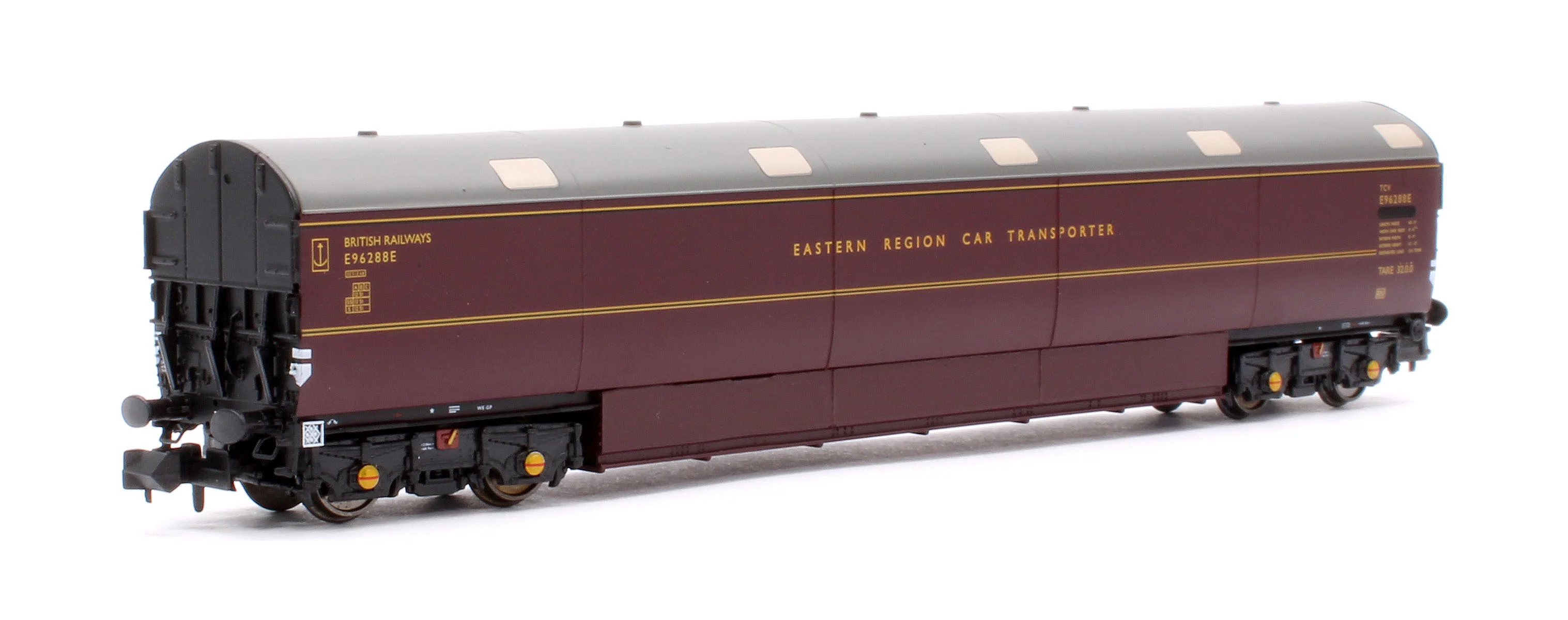 S2303-01 Newton Chambers Car Transporter Eastern Region BR Lined Maroon E96288/289/290E - Pack 1 - Image 5