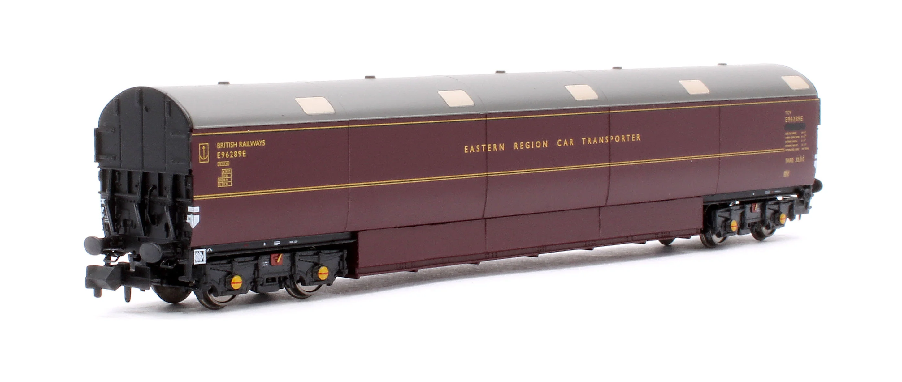 S2303-01 Newton Chambers Car Transporter Eastern Region BR Lined Maroon E96288/289/290E - Pack 1 - Image 8