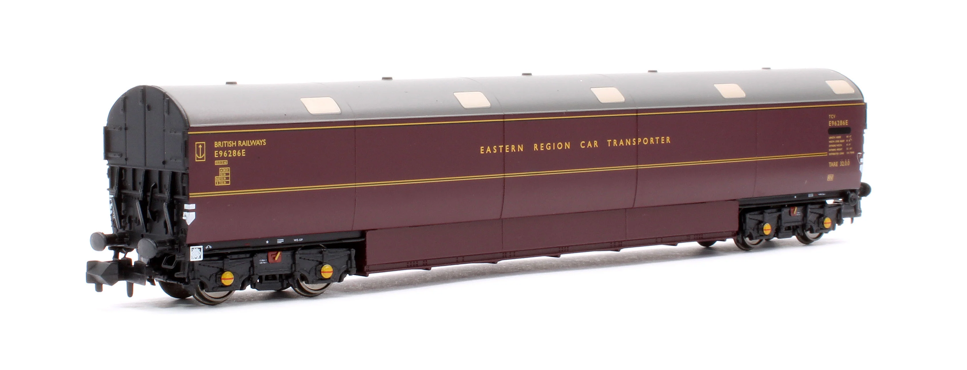 S2303-02 Newton Chambers Car Transporter Eastern Region BR Lined Maroon E96286/293/297E - Pack 2 - Image 2