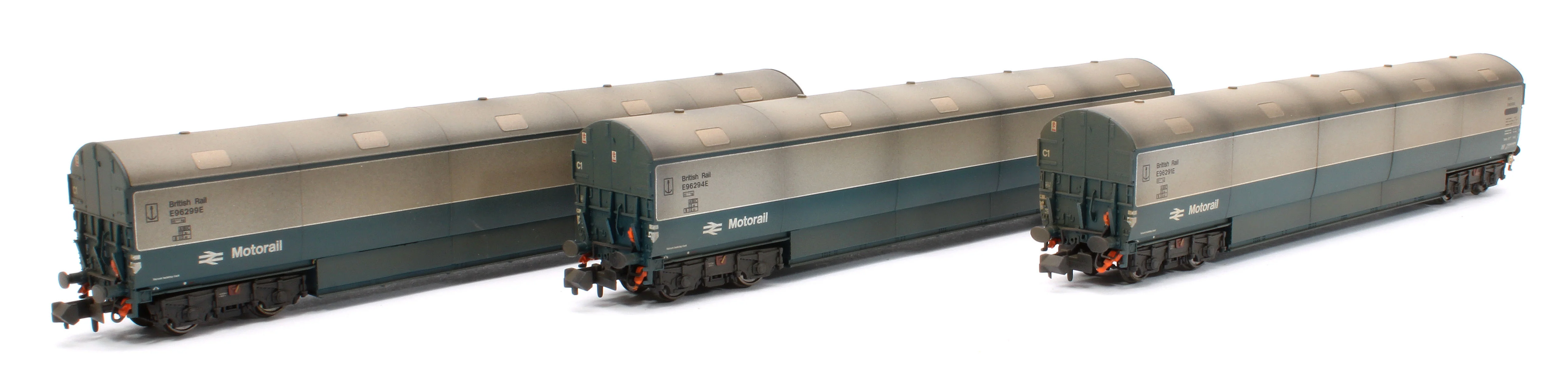 S2303-05 Custom Weathered Newton Chambers Car Transporter BR Motorail BR Blue/Grey NVX E96291/294/299E - Pack 2