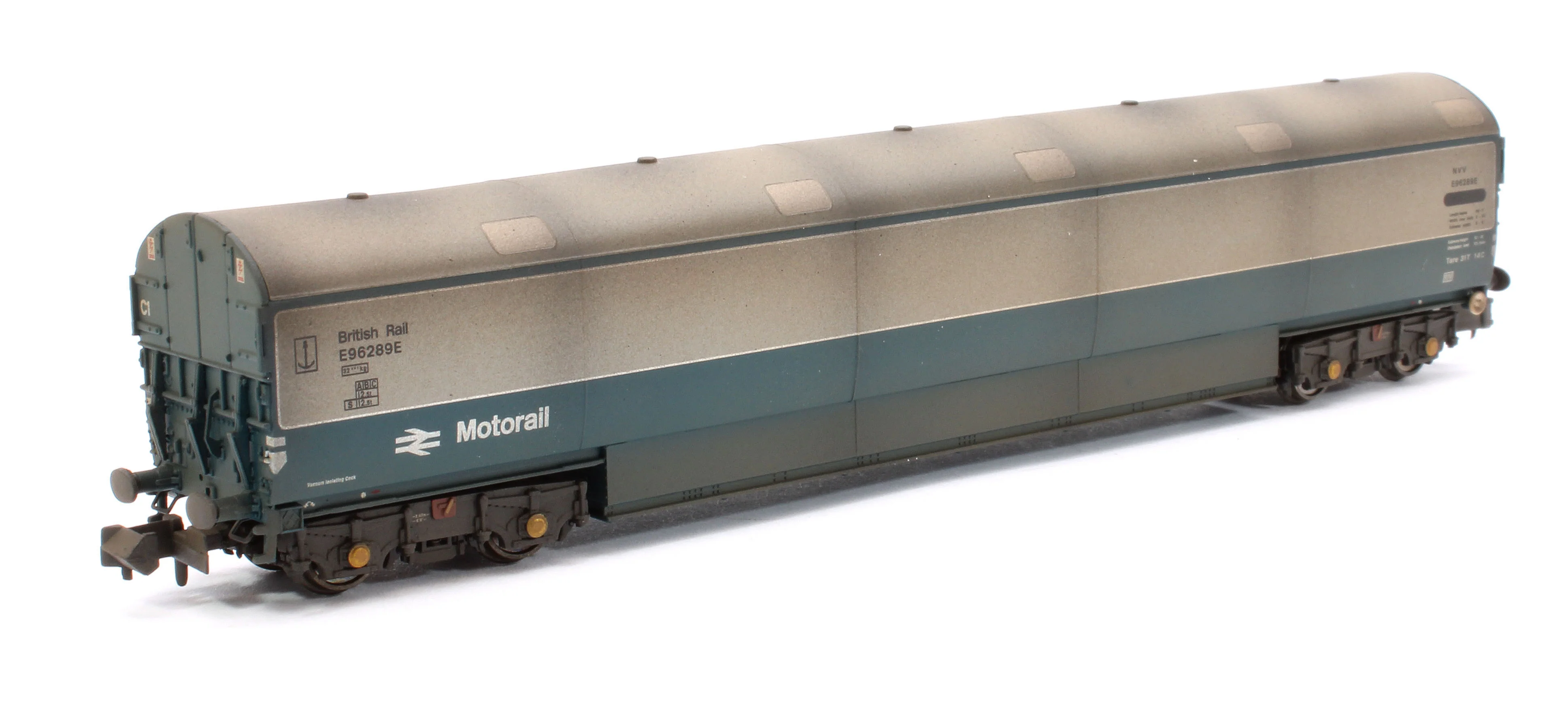 S2303-06 Custom Weathered Newton Chambers Car Transporter BR Motorail BR Blue/Grey NVV E96288/289/293E - Pack 3 - Image 4
