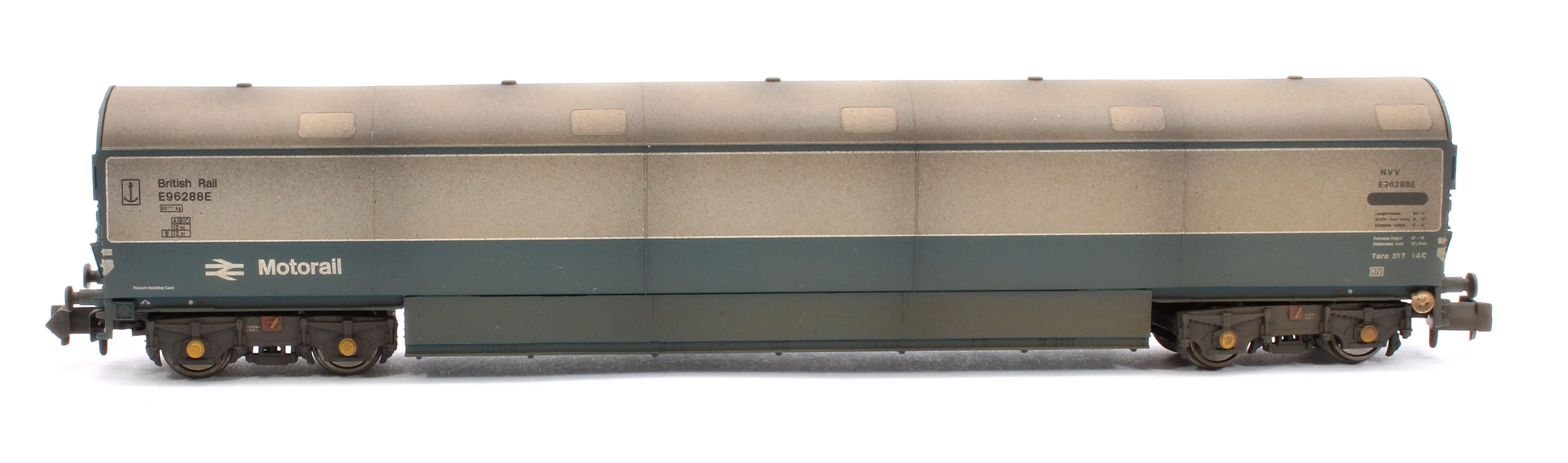 S2303-06 Custom Weathered Newton Chambers Car Transporter BR Motorail BR Blue/Grey NVV E96288/289/293E - Pack 3 - Image 7