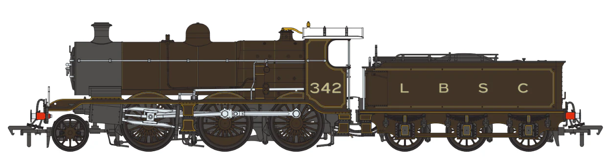 S4102-02 LB&SCR K Class 2-6-0 LBSC Umber Brown No.342 Steam Locomotive