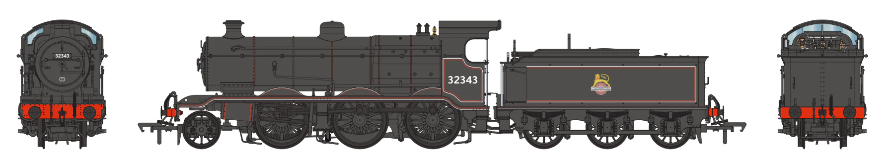 S4102-09 LB&SCR K Class 2-6-0 BR Black Early Emblem No.32343 Steam Locomotive - Image 2