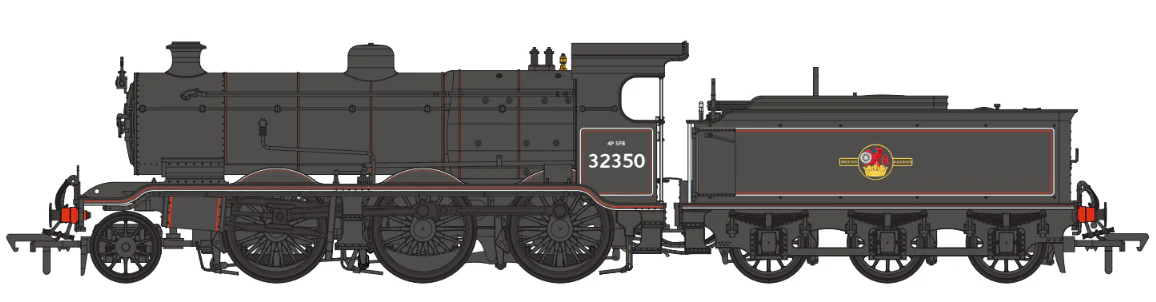 S4102-11 LB&SCR K Class 2-6-0 BR Black Late Crest No.32350 Steam Locomotive