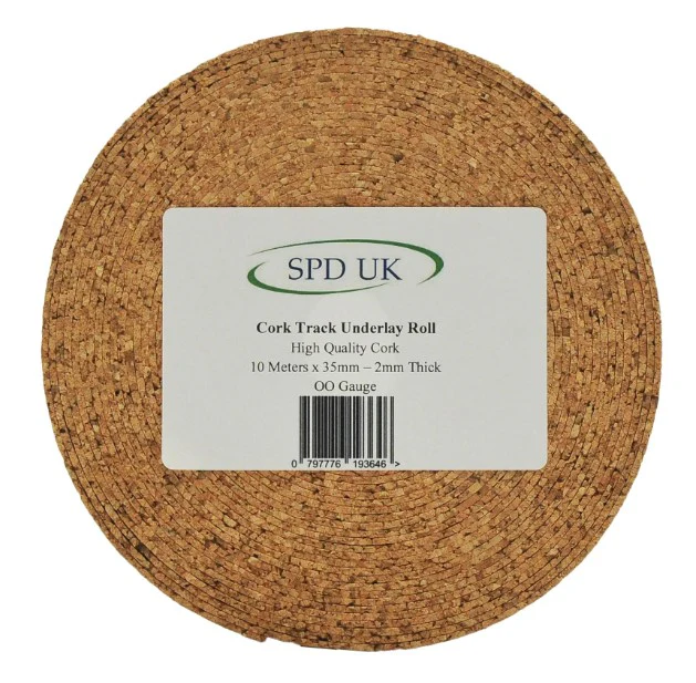 SPD-0020 OO Gauge - Model Railway Cork Track Underlay Roll 10 Meter Long - 3mm Thick - Image 3