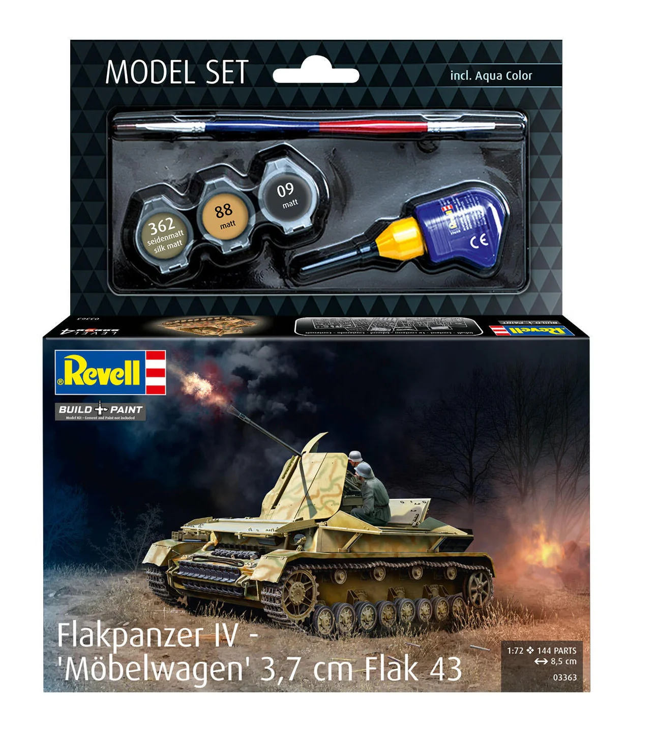 63363 Model Set Flakpanzer IV "Möbelwagen" 3.7cm Flak Model Kit - Image 6