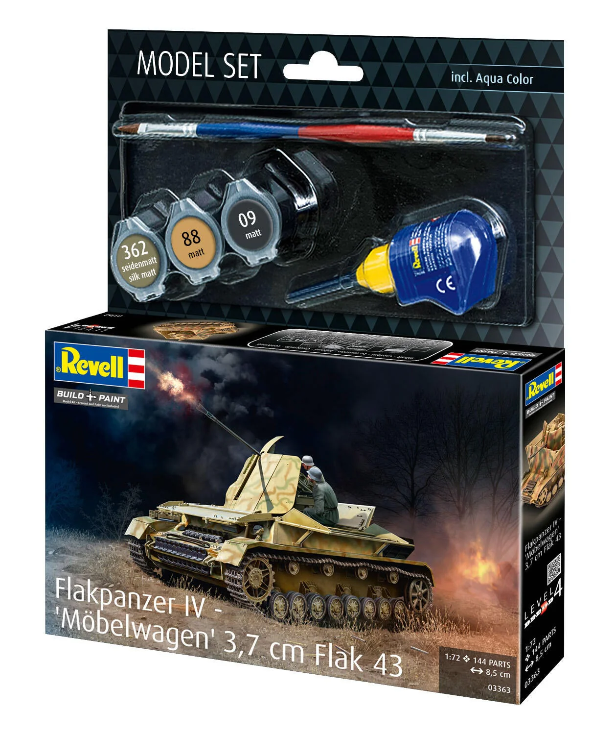 63363 Model Set Flakpanzer IV "Möbelwagen" 3.7cm Flak Model Kit - Image 7