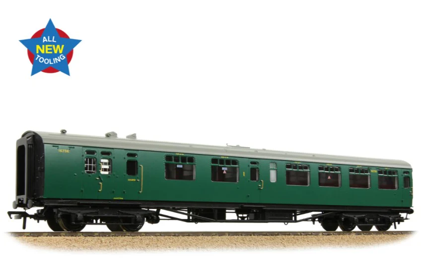 34-760A SR Bulleid Brake Comp. Corridor 10" Vents BR (Ex-SR) Malachite Green No.S6736