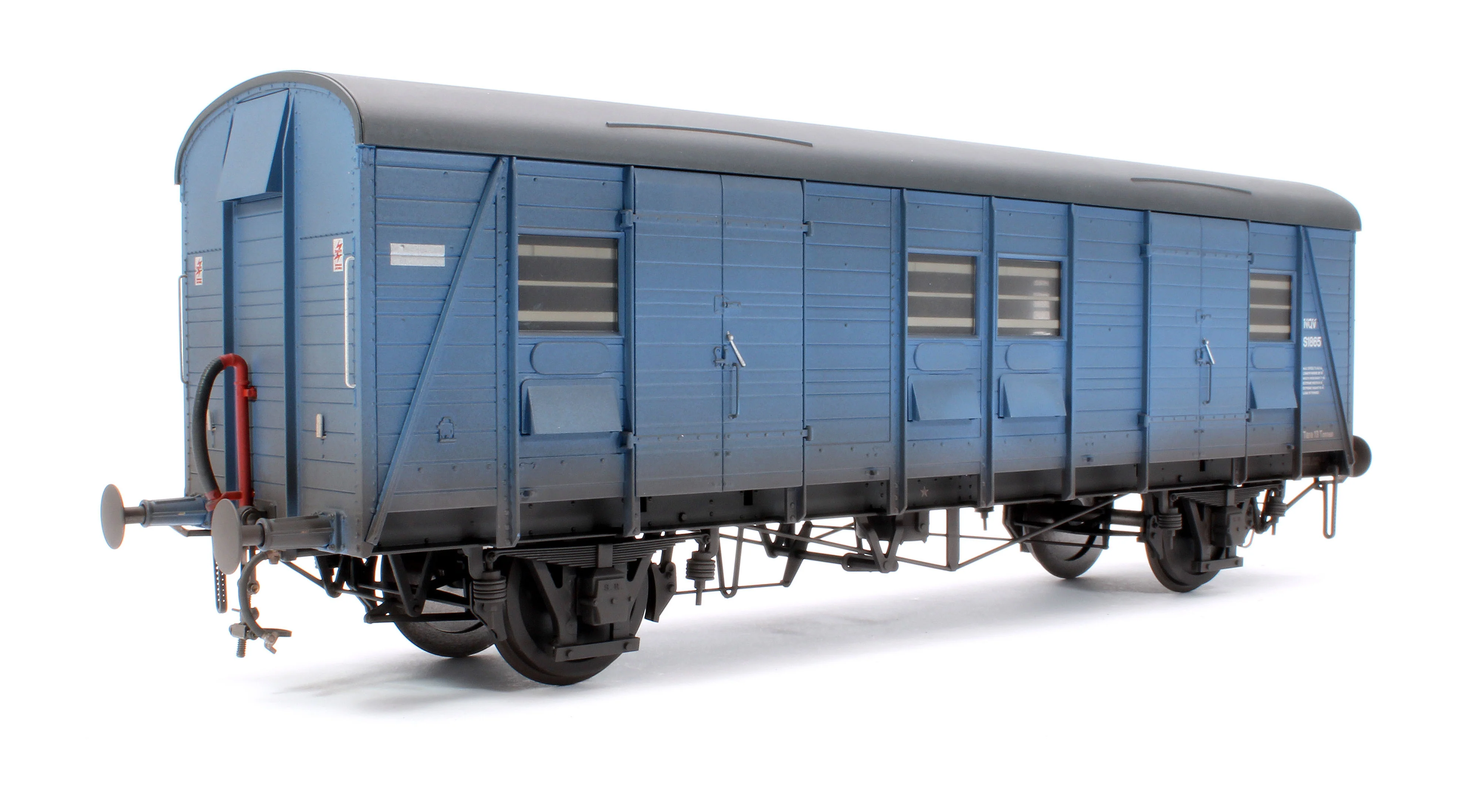 9154 SR Parcels & Miscellaneous Van (PMV) S1865 BR Blue (uneven planks) - WEATHERED
