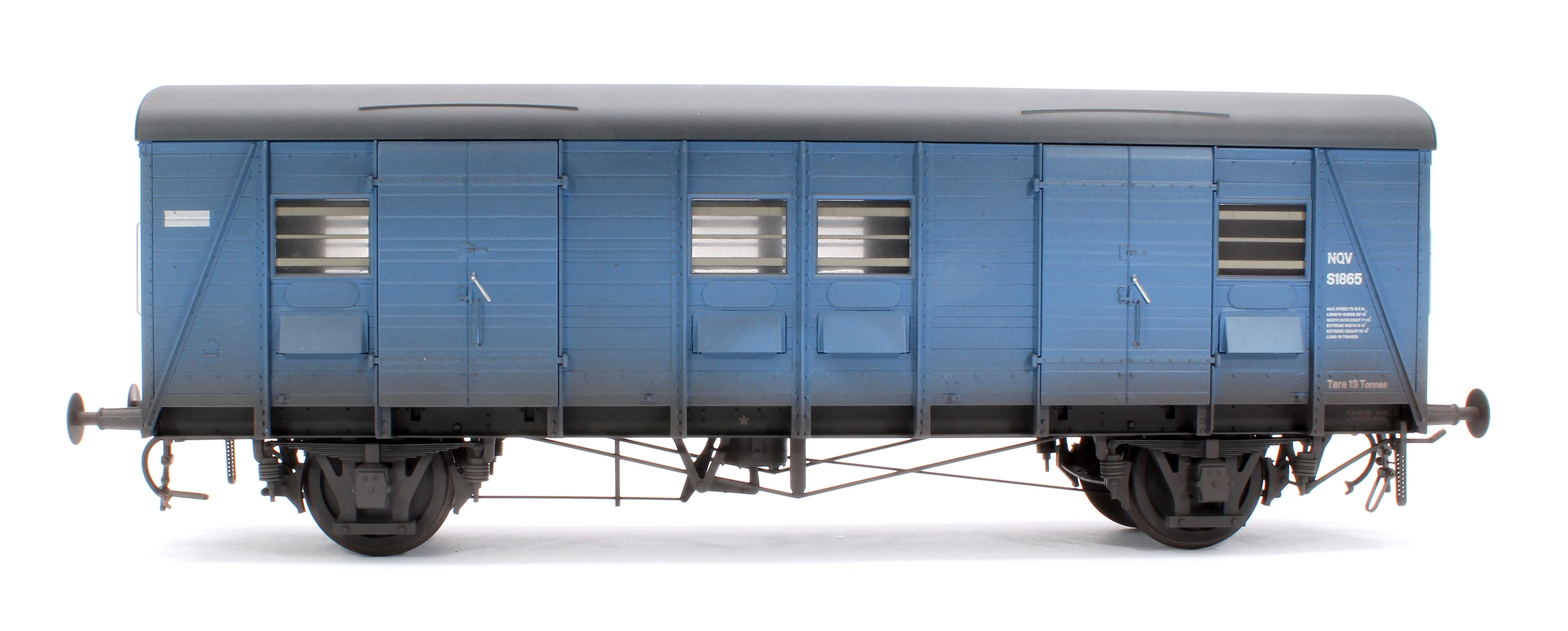 9154 SR Parcels & Miscellaneous Van (PMV) S1865 BR Blue (uneven planks) - WEATHERED - Image 2