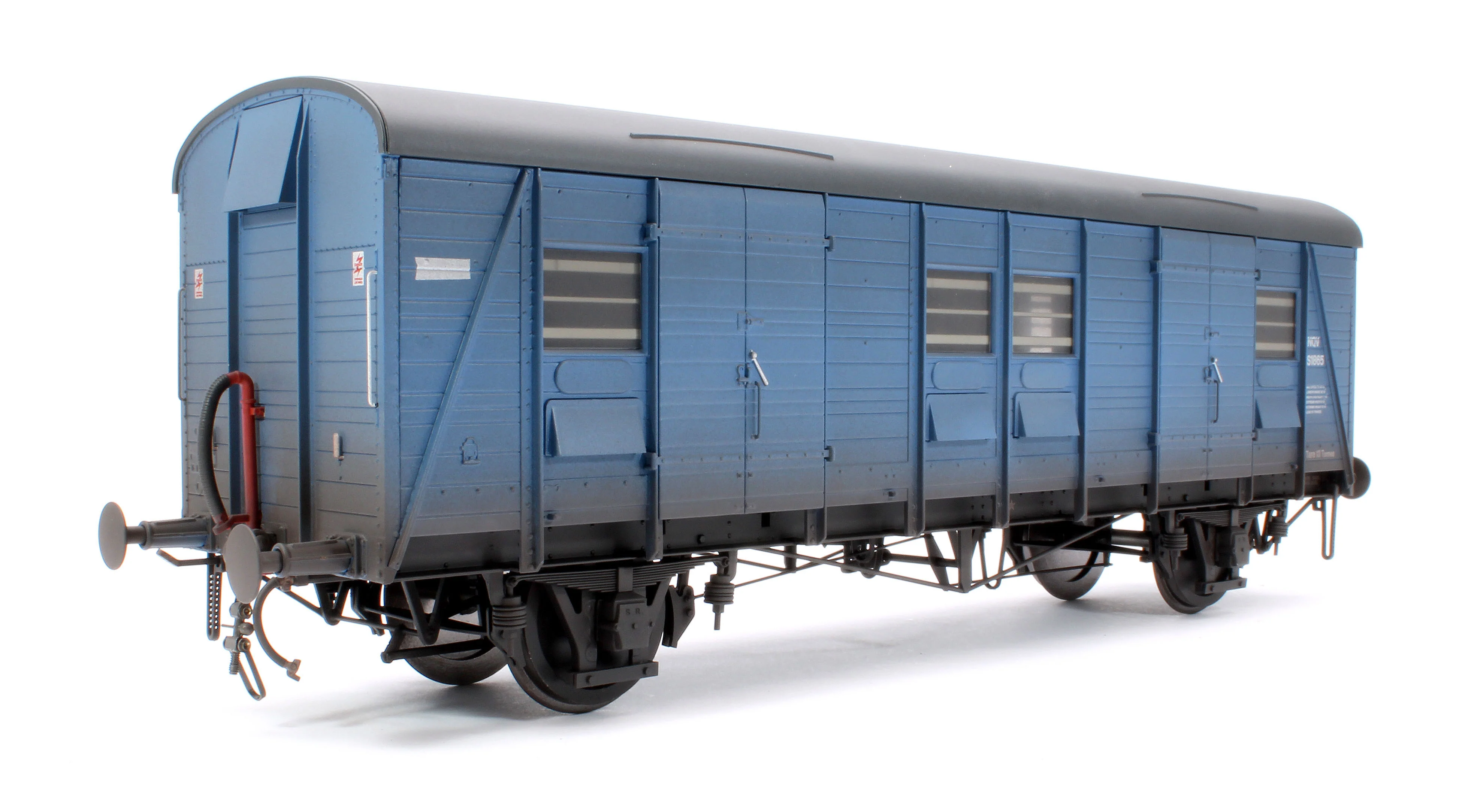 9154 SR Parcels & Miscellaneous Van (PMV) S1865 BR Blue (uneven planks) - WEATHERED - Image 3