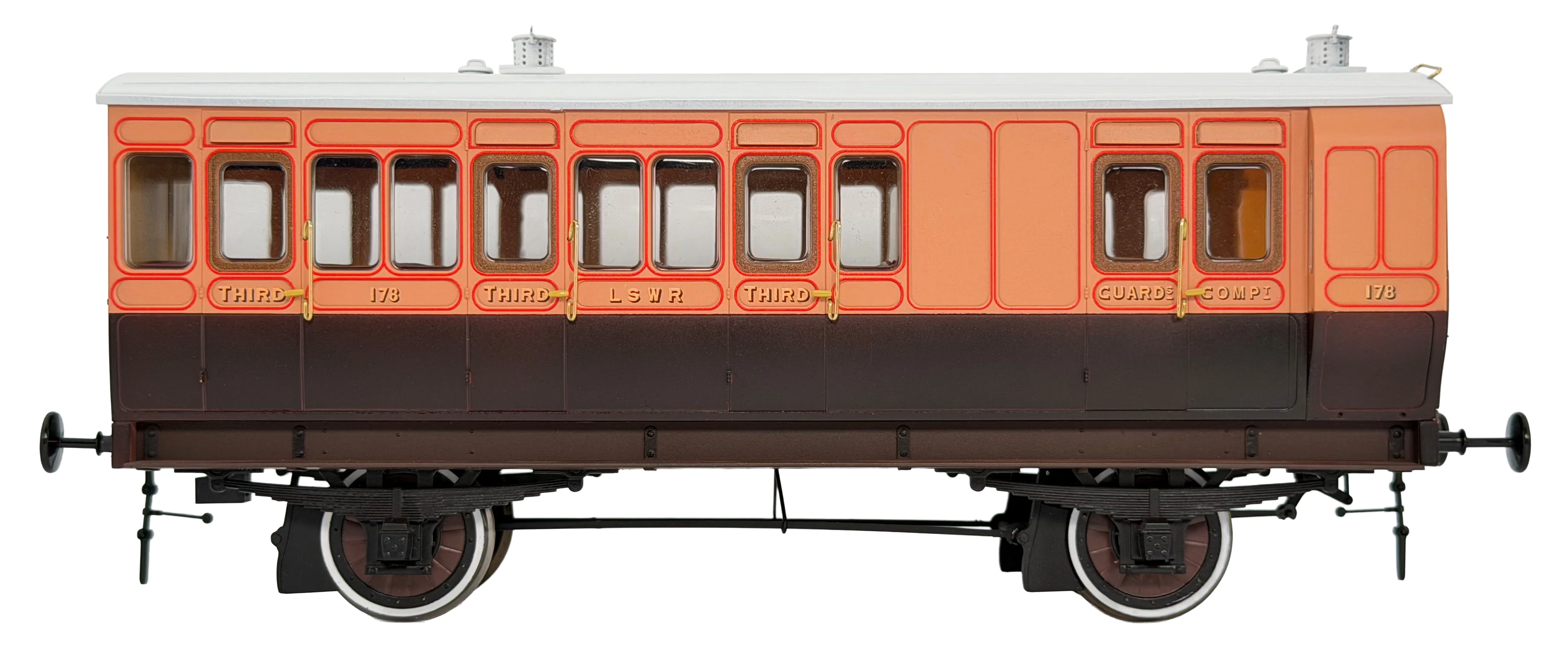 7P-020-051 Stroudley 4 Wheel LSWR suburban oil lit brake 3rd No 179