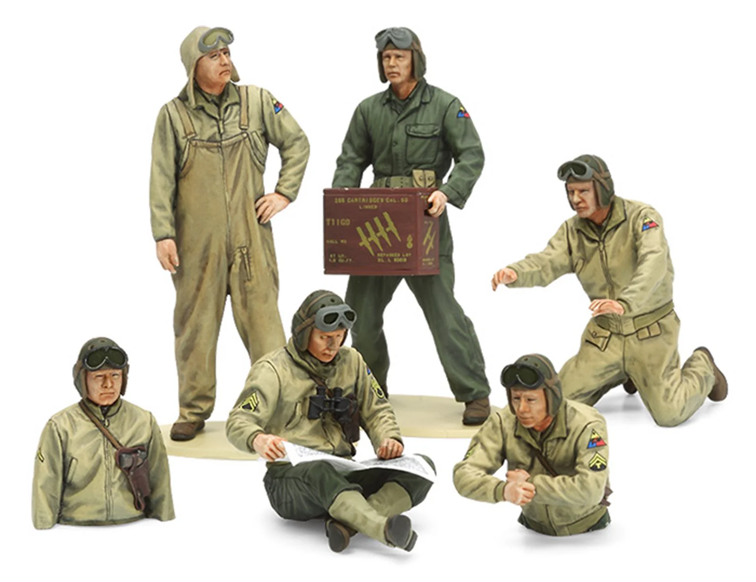 35347 1/35 Military Miniature Series No.347 U.S. Tank Crew Set (European Theater) Kit - Image 6