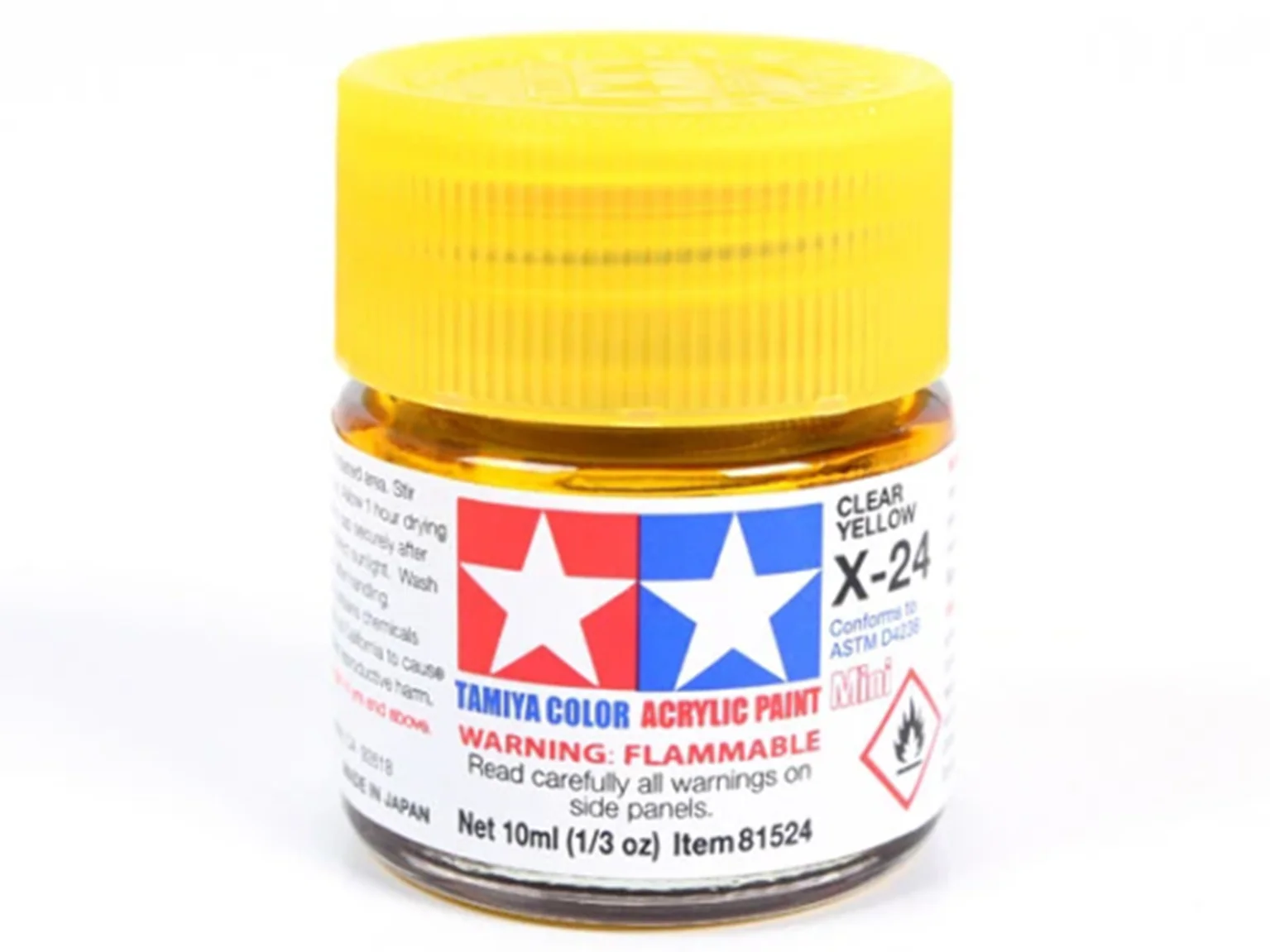 T81524 TAMIYA ACRYLIC MINI X-24 CLEAR YELLOW