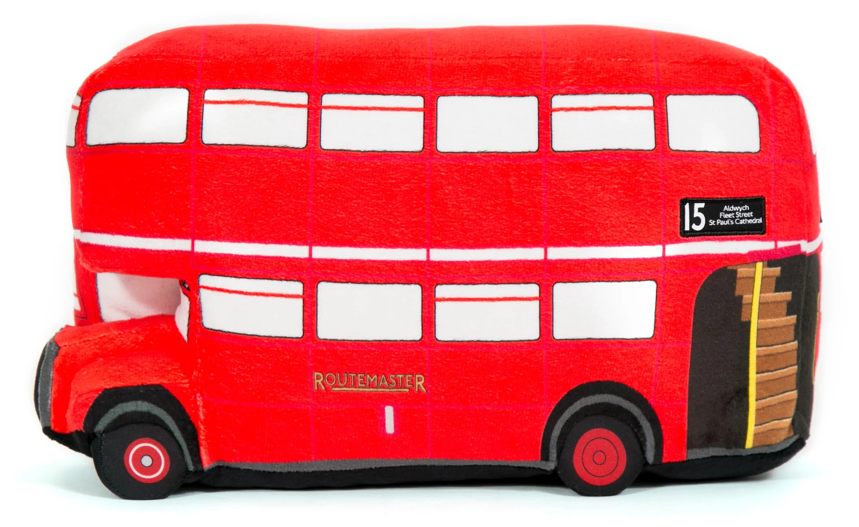 6583395 Vintage London Bus Soft Toy - Image 3