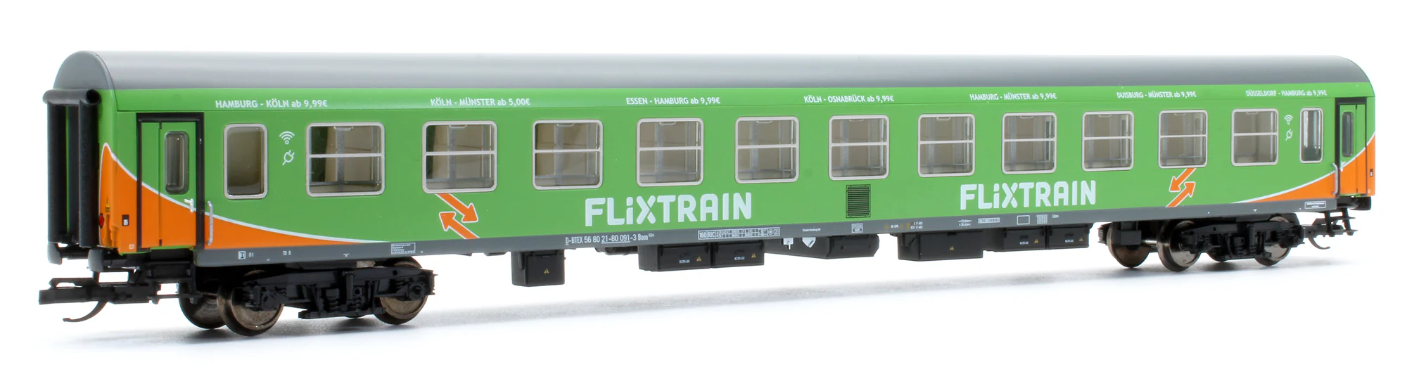 1066 Pre-Owned Set Of 3 Flixtrain Coaches - Image 6