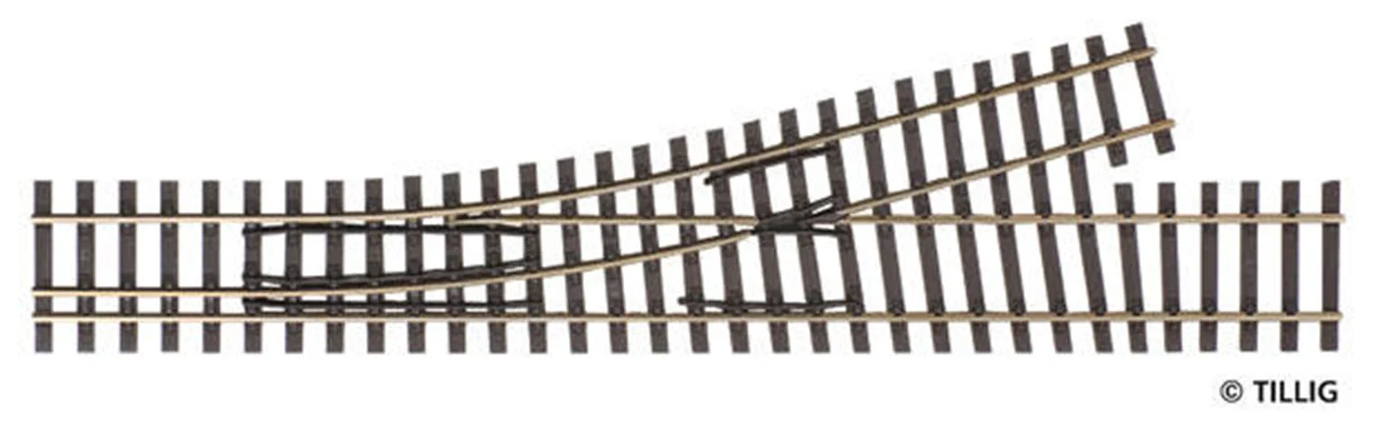 85184 Tillig elite track : Left Bifurcation HO/HOm Narrow Splits