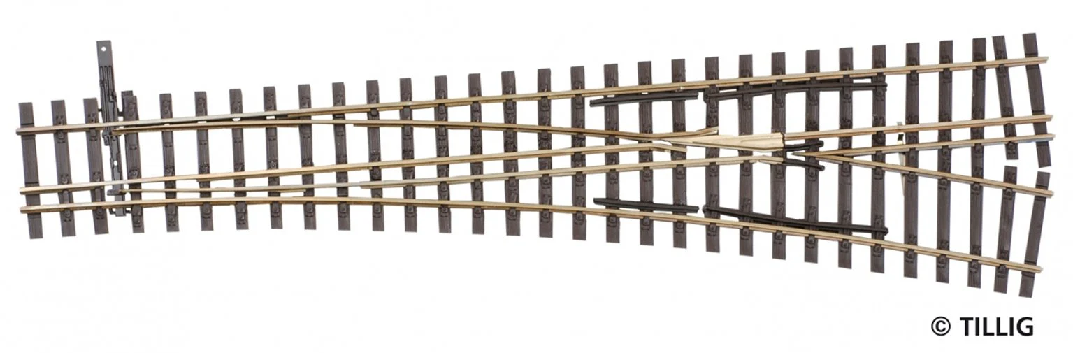 85197 Tillig elite track : Right Turnout HO/HOm (Standard Gauge)