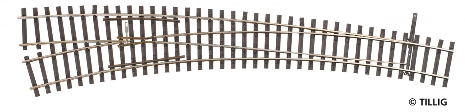 85314 Tillig elite track : Curved Point HO Exit