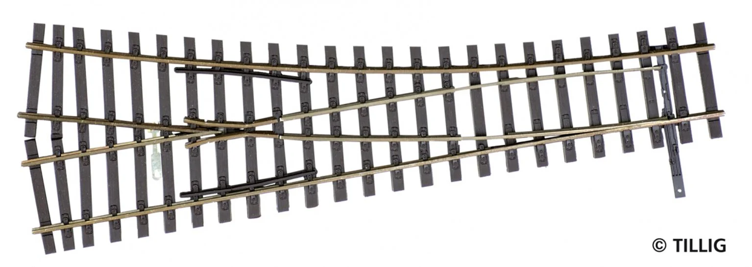 85323 Tillig elite track : Right Standard Point HO 15°