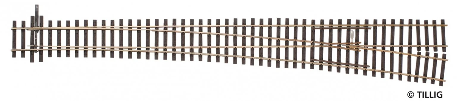 85326 Tillig elite track : Right Wide Point HO 9.4°