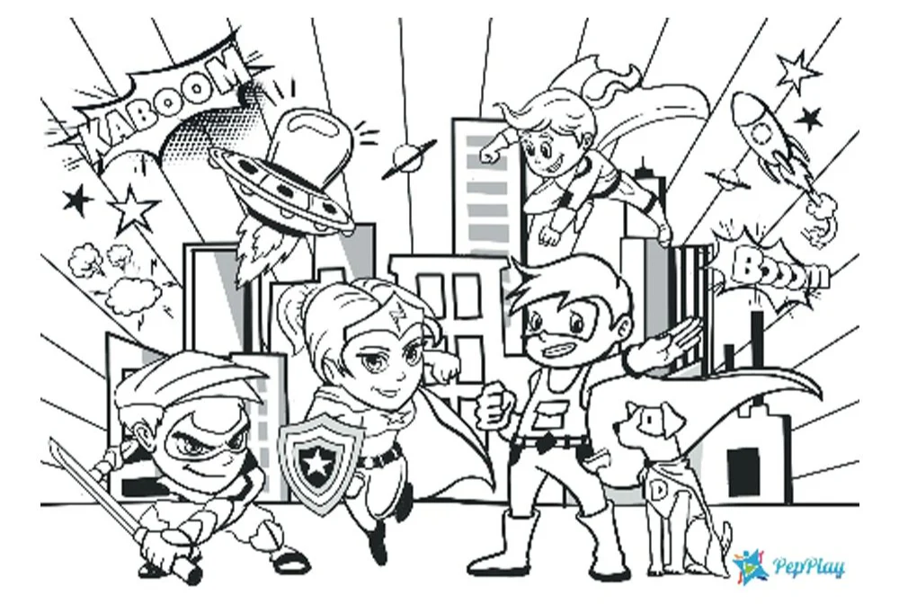 TWPP20209 Doodle Placemats Travel Set - Superheroes & Monster - Image 3