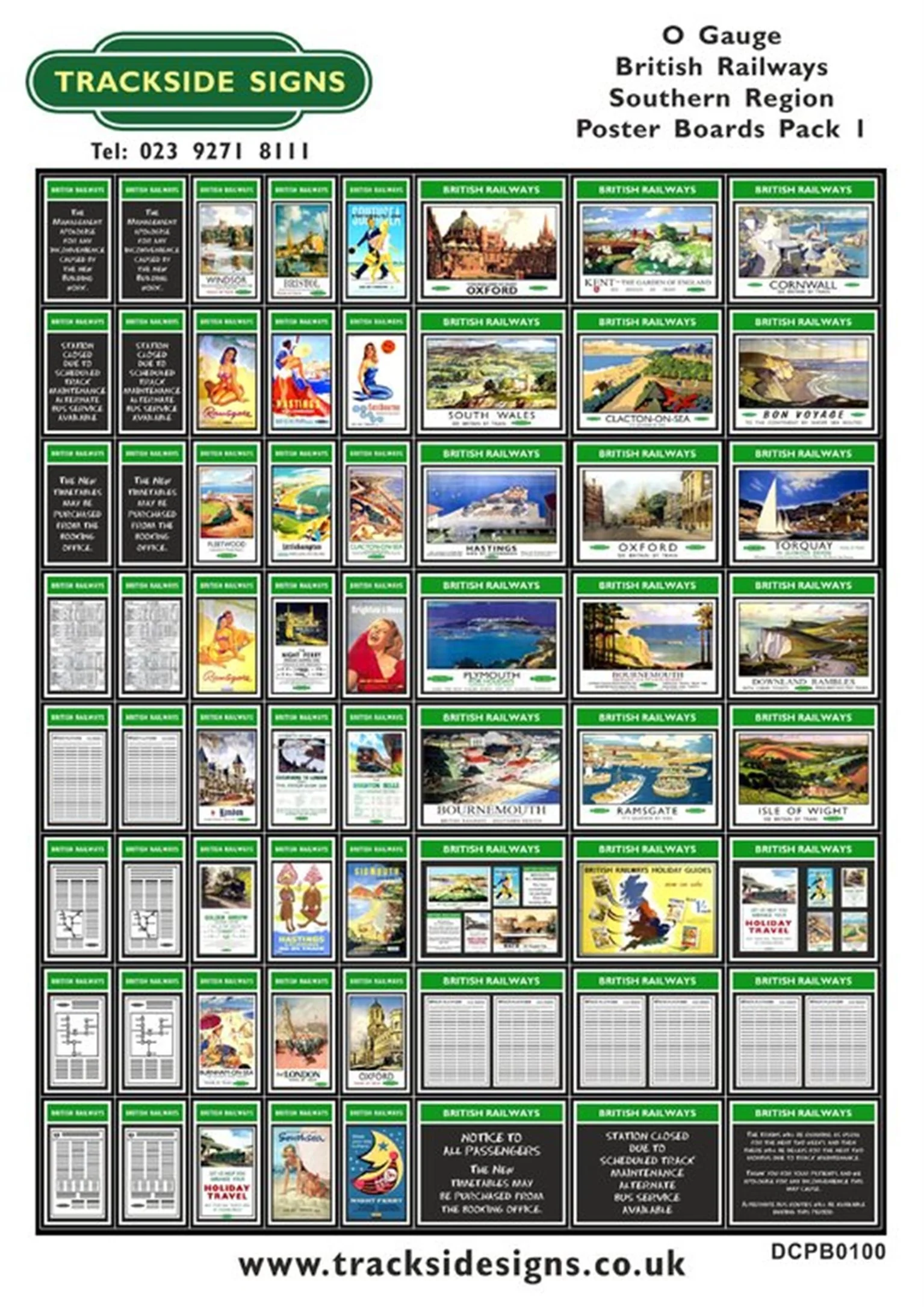 DCPB0100 Die Cut BR Southern Region Poster Boards