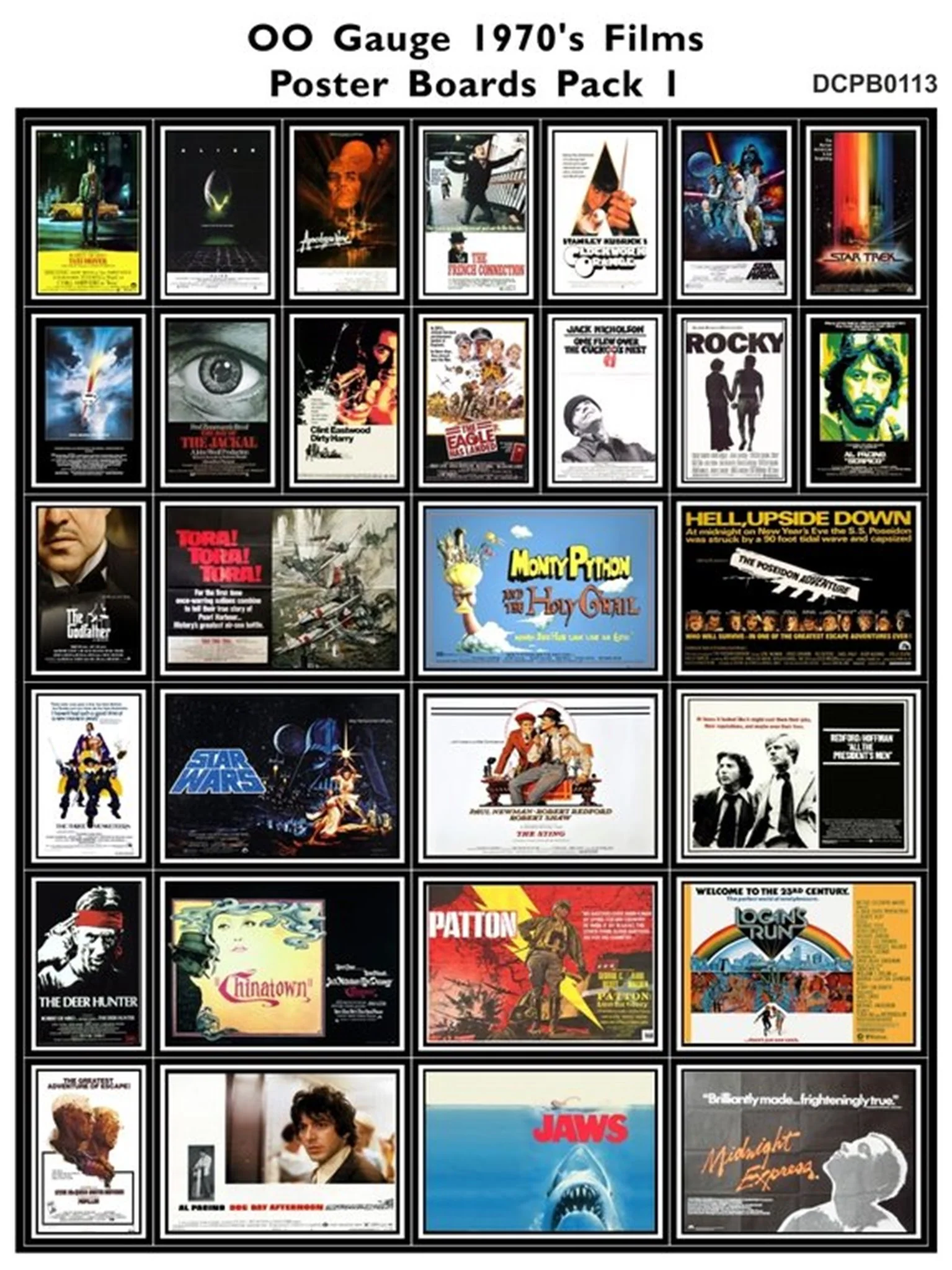 DCPB0113 1970's Film Poster Boards Pack 1