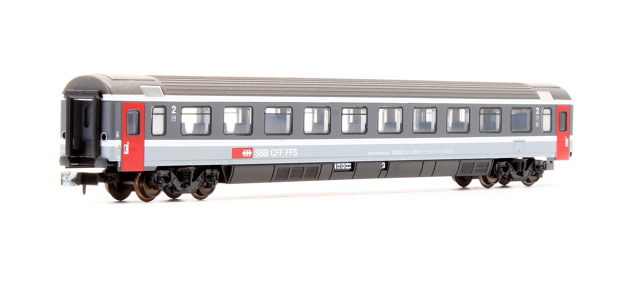 Pre-Owned 13708 Set Of 2 SBB 2nd Class Passenger Coaches - Image 2