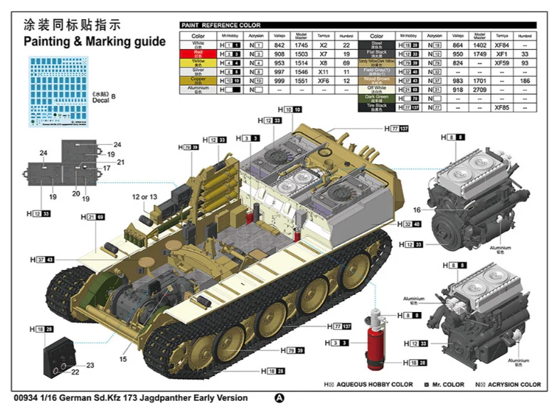 PKTM00934 German SdKfz 173 Jagdpanther Early Model Kit - Image 5