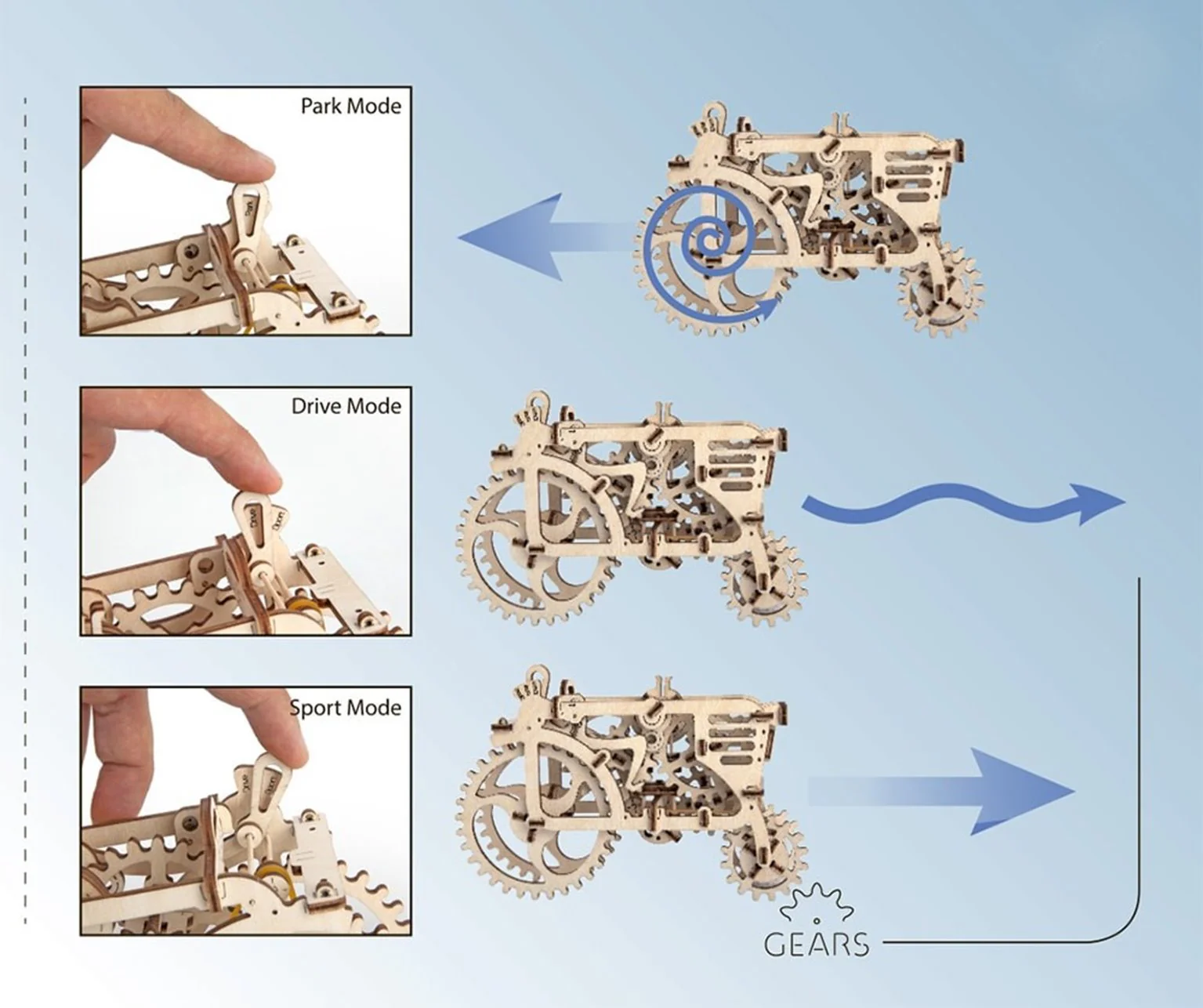 UG70003 Tractor Mechanical Model Kit - Image 2
