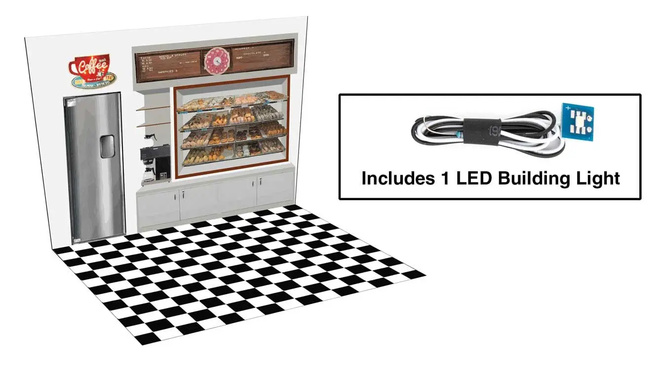 933-4702 Spaces Hole In One Donut Shop Interior Model Kit